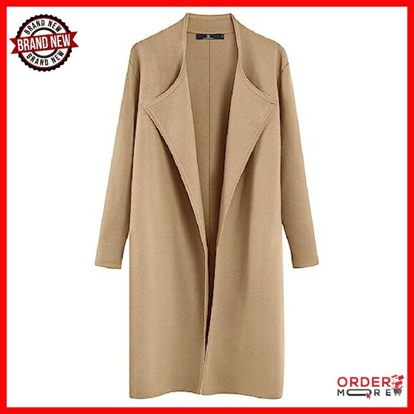 Oversized Cashmere Blend Cardigan Shawl Collar Winter Coatigan - Picture 2 of 8